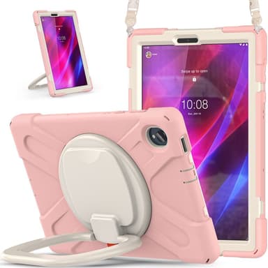 SKALO Lenovo Tab M10 FHD Plus 10.3"" Extra Shock Resistant Armor Rengas kuori olkahihnalla - Pinkki