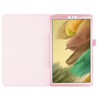 SKALO Samsung Tab A7 Lite Duofold Litchi Suojakotelo - Pinkki
