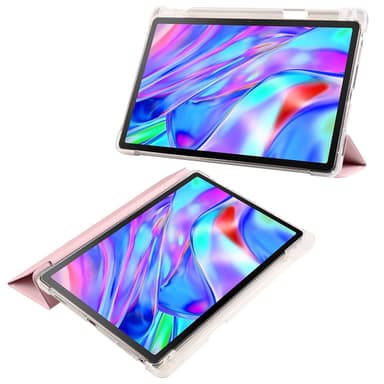 SKALO Lenovo Tab P11 Gen 2 Trifold Suojakotelo läpinäkyvällä taustapaperilla - Pinkki