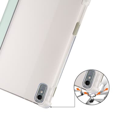 SKALO Lenovo Tab P11 Gen 2 Trifold Suojakotelo läpinäkyvällä taustapaperilla - Turkoosi