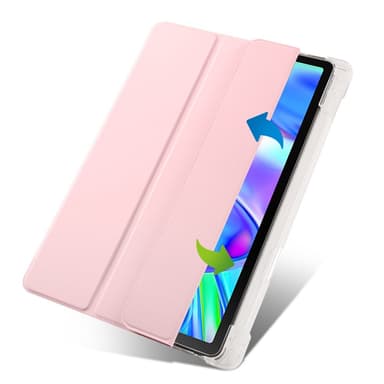 SKALO Lenovo Tab P11 Gen 2 Trifold Suojakotelo läpinäkyvällä taustapaperilla - Pinkki