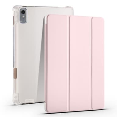 SKALO Lenovo Tab P11 Gen 2 Trifold Suojakotelo läpinäkyvällä taustapaperilla - Pinkki