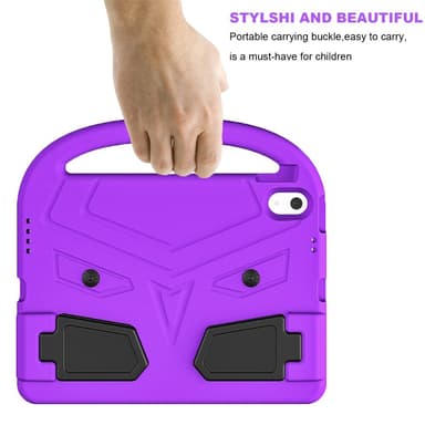 SKALO iPad 10.9 (2022) Lapsikuori kahvalla ja jalustalla - Violetti