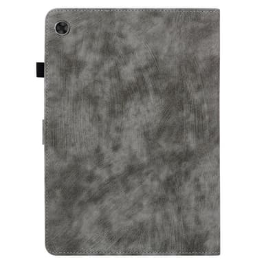 SKALO Lenovo Tab M7 (Gen 3) Cute Tiger PU-nahkainen Lompakkokotelo - Harmaa