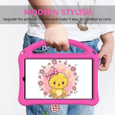 SKALO Lenovo Tab M9 Lapsikuori kahvalla ja jalustalla - Pinkki