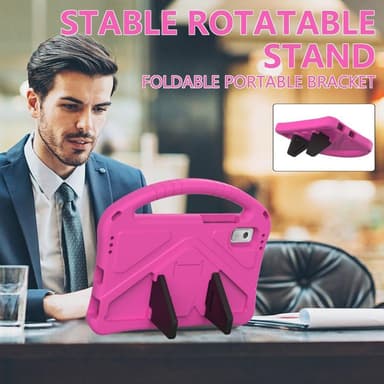 SKALO Lenovo Tab M9 Lapsikuori kahvalla ja jalustalla - Pinkki