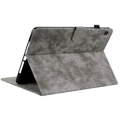 SKALO Lenovo Tab M7 (Gen 3) Cute Tiger PU-nahkainen Lompakkokotelo - Harmaa