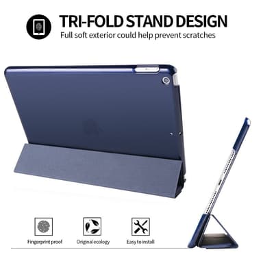 SKALO iPad 10.2 Trifold Suojakotelo - Tummansininen