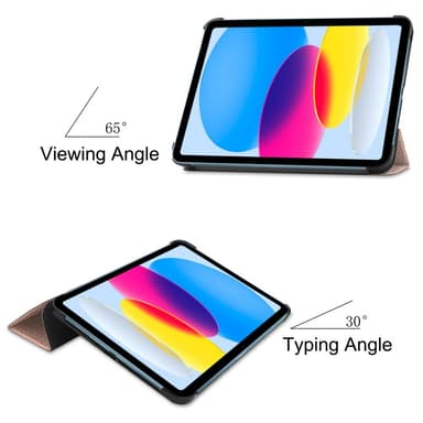 SKALO iPad 10.9 (2022) Trifold Suojakotelo - Ruusukulta
