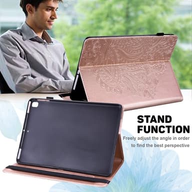 SKALO Samsung Tab A8 10.5 (2021/2022) Mandala Suojakotelo - Ruusukulta