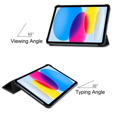SKALO iPad 10.9 (2022) Trifold Suojakotelo - Musta