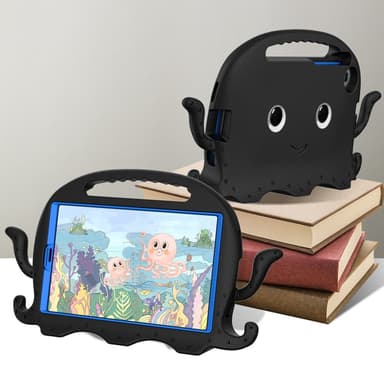 SKALO Samsung Tab A7 Lite 3D Cartoon lapsen Kuori - Musta