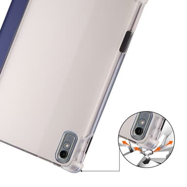 SKALO Lenovo Tab P11 Gen 2 Trifold Suojakotelo läpinäkyvällä taustapaperilla - Tummansininen
