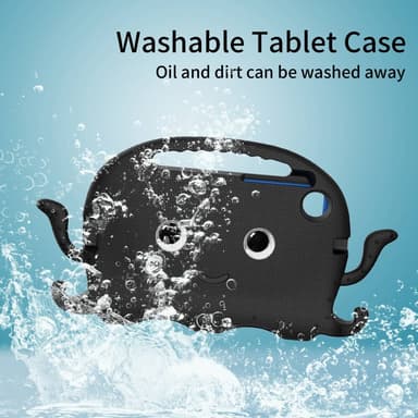 SKALO Samsung Tab A7 Lite 3D Cartoon lapsen Kuori - Musta