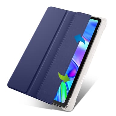 SKALO Lenovo Tab P11 Gen 2 Trifold Suojakotelo läpinäkyvällä taustapaperilla - Tummansininen