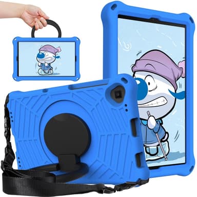 SKALO Lenovo Tab M10 FHD Plus 10.3"" Extra Shock Resistant Armor Spider Mesh kuori olkahihnalla - Sininen