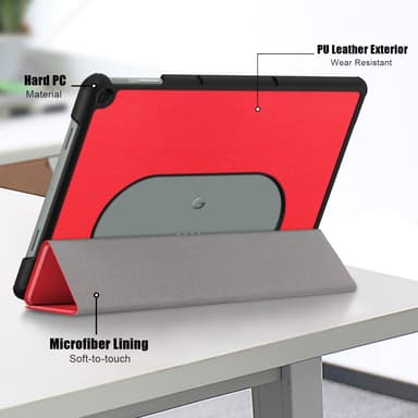 SKALO Google Pixel Tablet Trifold Suojakotelo - Punainen