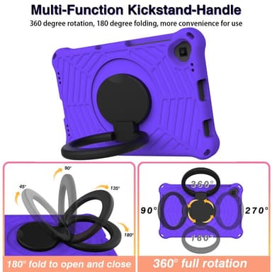 SKALO Lenovo Tab M10 FHD Plus 10.3"" Extra Shock Resistant Armor Spider Mesh kuori olkahihnalla - Violetti