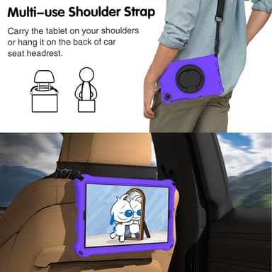 SKALO Lenovo Tab M10 FHD Plus 10.3"" Extra Shock Resistant Armor Spider Mesh kuori olkahihnalla - Violetti