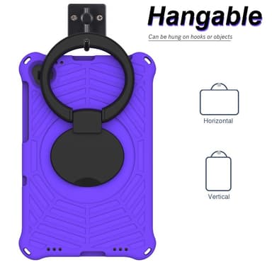 SKALO Lenovo Tab M10 FHD Plus 10.3"" Extra Shock Resistant Armor Spider Mesh kuori olkahihnalla - Violetti