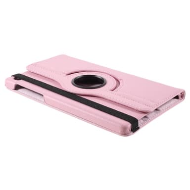 SKALO Samsung Tab A7 Lite 360 Litchi Suojakotelo - Pinkki