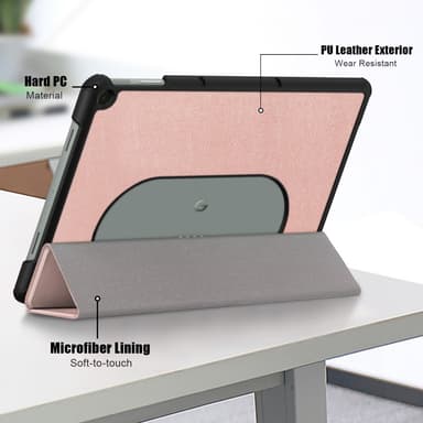 SKALO Google Pixel Tablet Trifold Suojakotelo - Ruusukulta