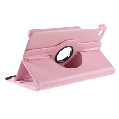 SKALO Samsung Tab A7 Lite 360 Litchi Suojakotelo - Pinkki