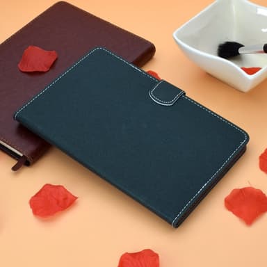 SKALO Samsung Tab A7 Lite PU-nahkainen Lompakkokotelo - Vihreä