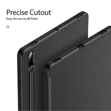 DUX DUCIS Samsung Tab S7+/S7 FE/S8+ DOMO Series Trifold Suojakotelo - Musta