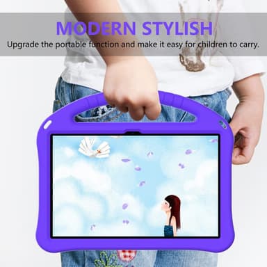 SKALO Lenovo Tab M10 Plus 10.6"" (Gen 3) Lapsikuori kahvalla ja jalustalla - Violetti