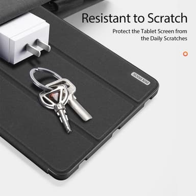 DUX DUCIS Samsung Tab S7+/S7 FE/S8+ DOMO Series Trifold Suojakotelo - Musta
