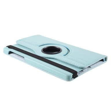 SKALO Samsung Tab A7 Lite 360 Litchi Suojakotelo - Turkoosi