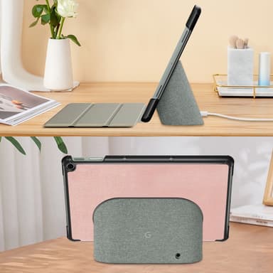 SKALO Google Pixel Tablet Trifold Suojakotelo - Ruusukulta