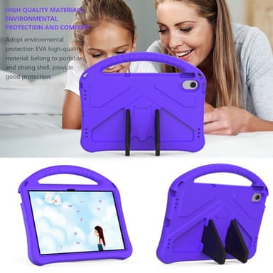 SKALO Lenovo Tab M10 Plus 10.6"" (Gen 3) Lapsikuori kahvalla ja jalustalla - Violetti