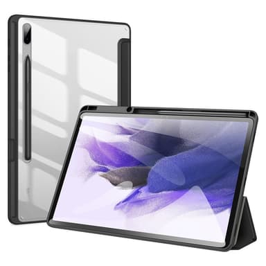 DUX DUCIS Samsung Tab S7+/S7 FE/S8+ TOBY Series Trifold Suojakotelo - Musta