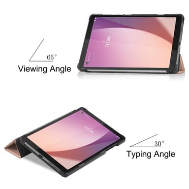 SKALO Lenovo Tab M8 Gen 4 Trifold Suojakotelo - Ruusukulta
