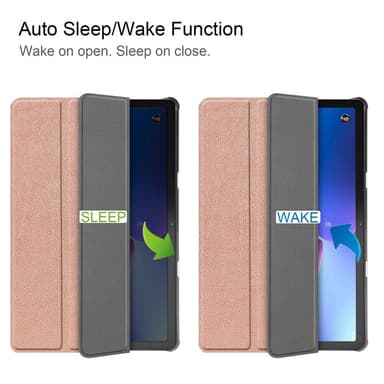 SKALO Lenovo Tab M10 (Gen 3) Trifold Suojakotelo - Ruusukulta