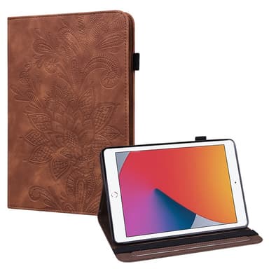 SKALO iPad 10.2 Mandala Suojakotelo - Ruskea