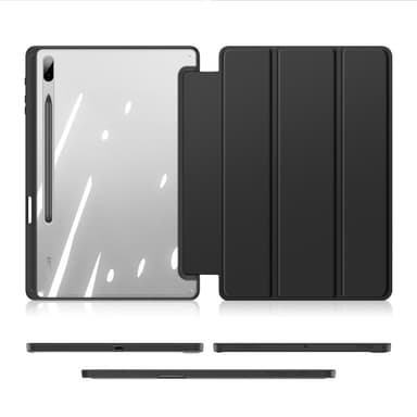 DUX DUCIS Samsung Tab S7+/S7 FE/S8+ TOBY Series Trifold Suojakotelo - Musta