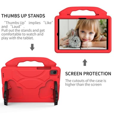 SKALO Samsung Tab A8 10.5 (2021/2022) Thumb Up Lasten Suojakotelo- Punainen
