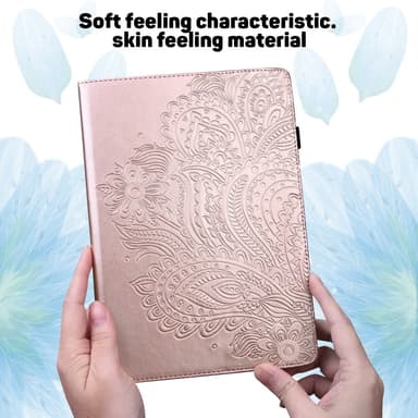 SKALO Google Pixel Tablet Mandala Suojakotelo - Ruusukulta