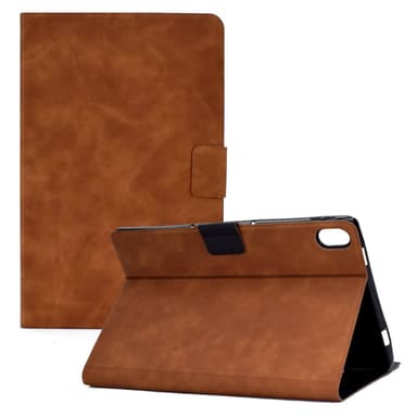 SKALO iPad 10.9 (2022) PU-nahkainen Lompakkokotelo - Ruskea