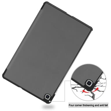 SKALO Samsung Tab S6 Lite Trifold Suojakotelo - Harmaa