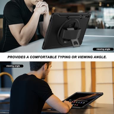 SKALO Samsung Tab S8 Ultra Extra Shockproof Armor Iskunkestävä kuori - Musta