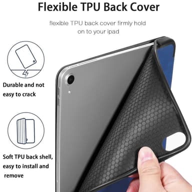 DG MING iPad Air (2020/2022) See Series Trifold Suojakotelo - Sininen