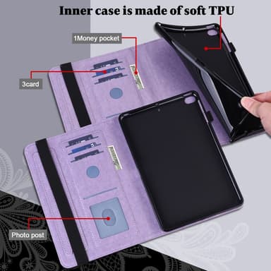 SKALO Samsung Tab S8 Mandala Suojakotelo - Violetti