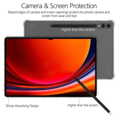 SKALO Samsung Tab S9 Ultra TPU Suojakuori - Läpinäkyvä