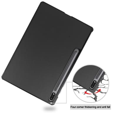 SKALO Samsung Tab S7 FE Trifold Suojakotelo - Musta