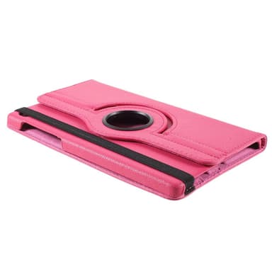 SKALO Samsung Tab A7 Lite 360 Litchi Suojakotelo - Cerise