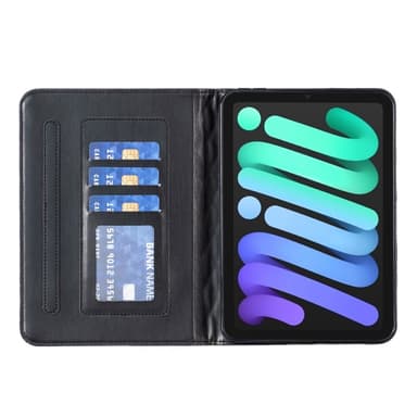 SKALO iPad Mini (2021) BINFEN COLOUR Tikattu Laukku - Musta